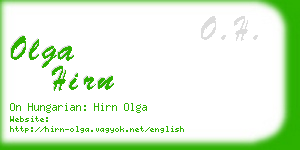 olga hirn business card